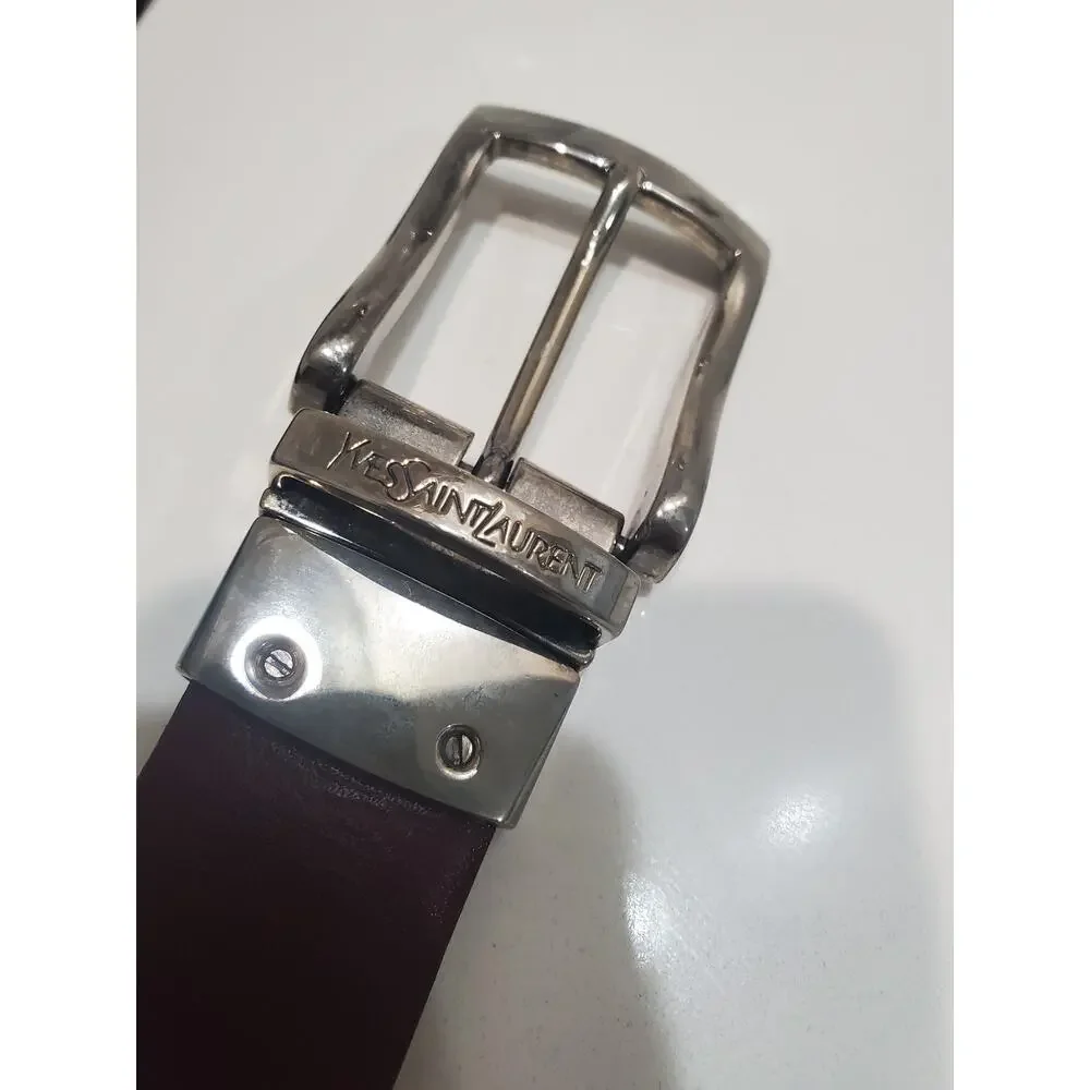 Vintage Yves Saint Laurent Reversible Leather Belt size 36